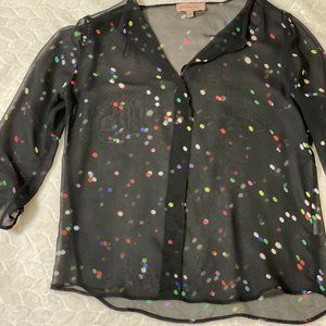 Philosophy Sheer Polka Dot Top Blouse (P196)